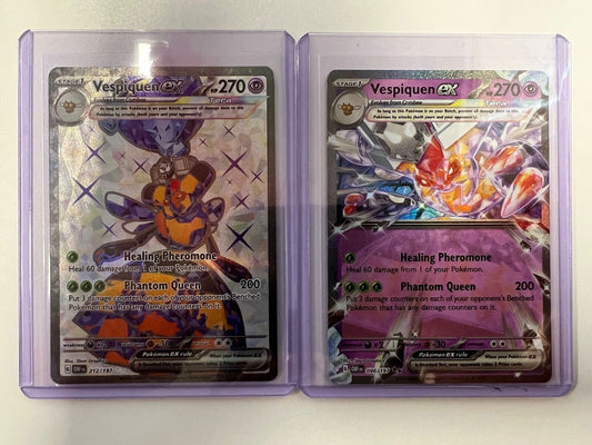 Rare Pokémon Vespiquen EX Full Art #212 & Vespiquen EX Ultra Rare #96 - NM - M 