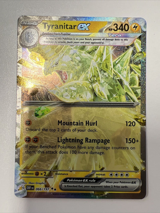 Pokémon TCG Tyranitar EX Obsidian Flames 66/197 Holo Double Rare