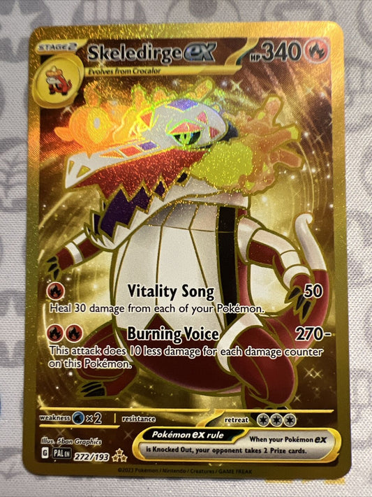 Pokémon TCG Skeledirge EX Paldea Evolved Set 272/193 Hyper Rare Gold