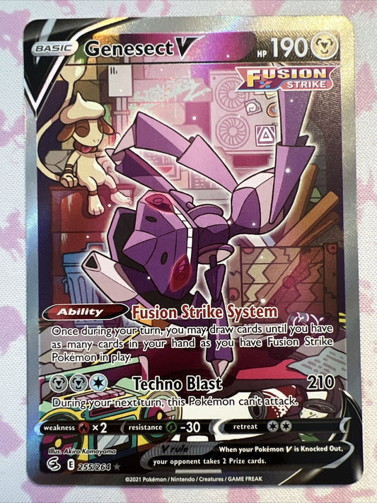 ️Pokémon TCG Genesect V Fusion Strike 255/264 Holo Full Art️