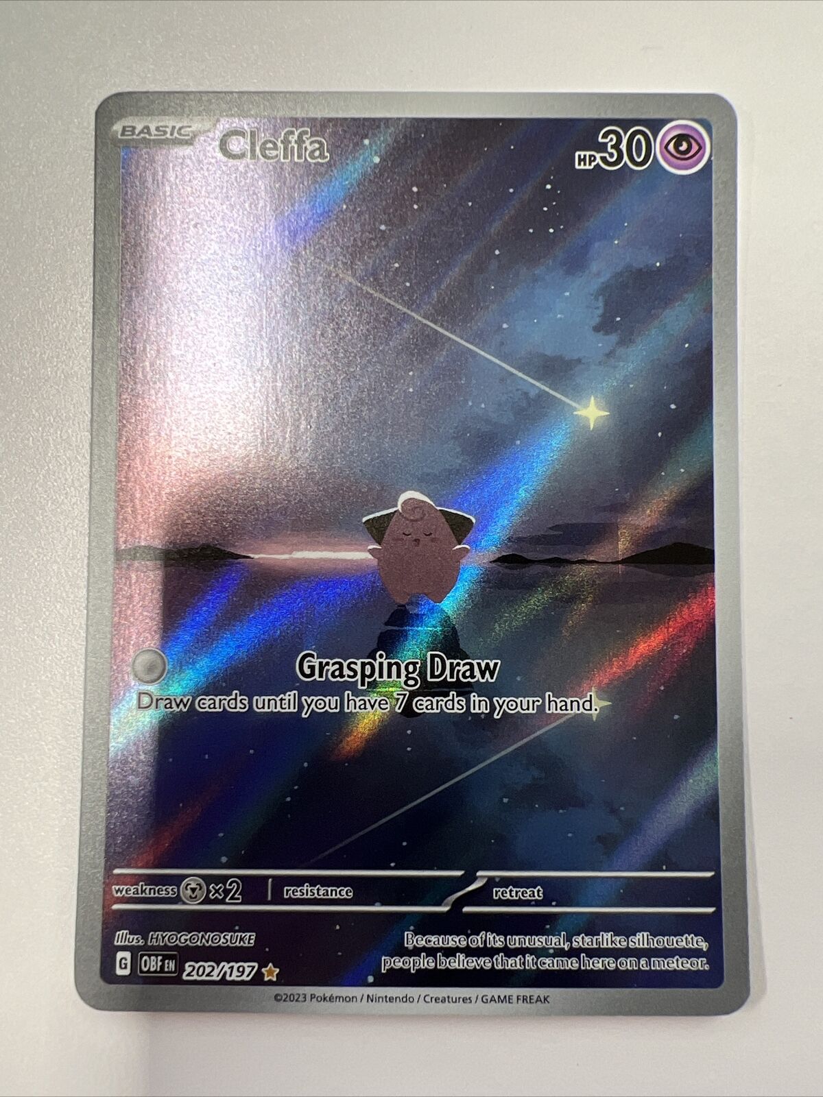 Pokémon TCG Cleffa SV03: Obsidian Flames 202/197 Holo Illustration Rar ...