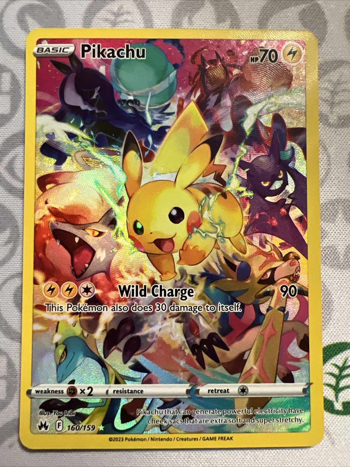 Pokémon TCG Pikachu Crown Zenith 160/159 Holo Secret Rare