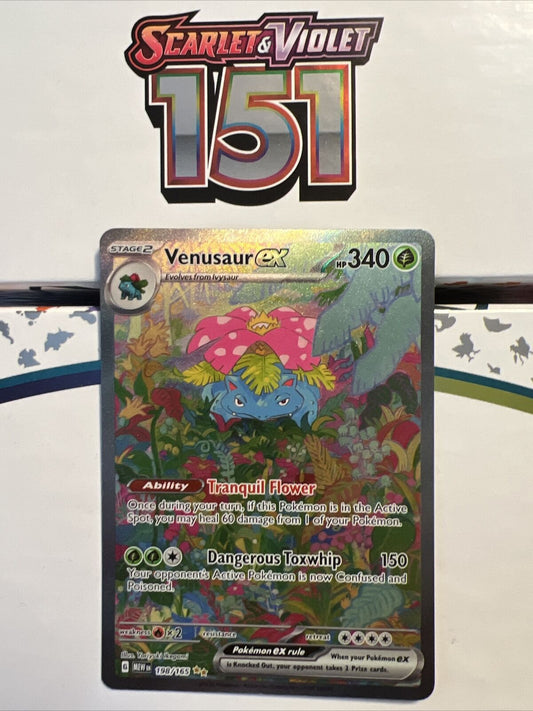 Venusaur 198/165 Special Illustration Rare Scarlet & Violet Pokemon 151 NM